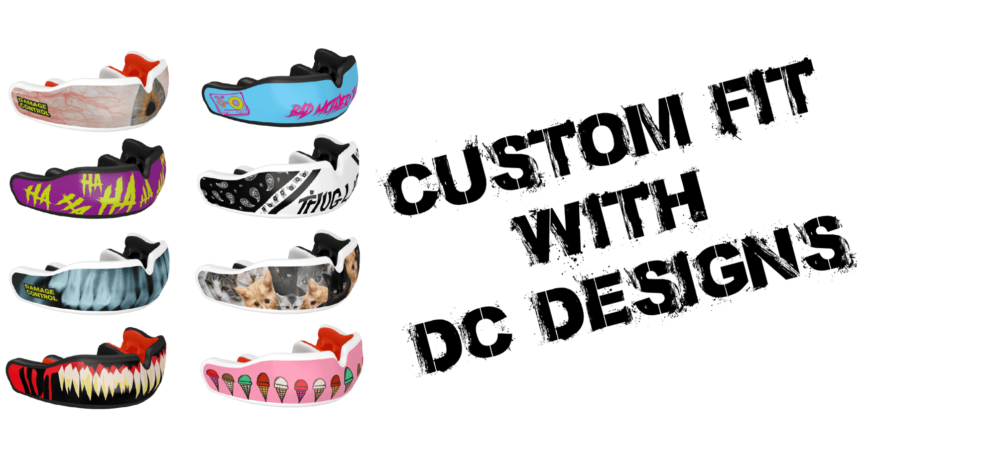 Custom Fit Mouth Guards with Designs by Damage Control