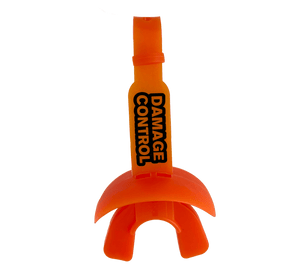Orange Lip Guard with Permanent Strap-Damage Control Mouthguards