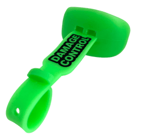 Neon Green Pacifier Mouthguard with Permanent Strap-Damage Control Mouthguards
