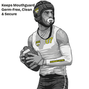 Player wearing a Safe Strap Lanyard