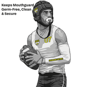 Player wearing a Safe Strap Lanyard