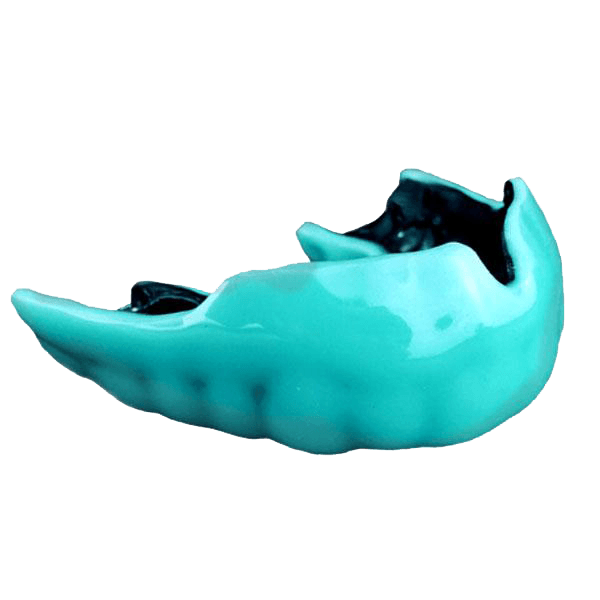 Turquoise custom fanged mouthguard