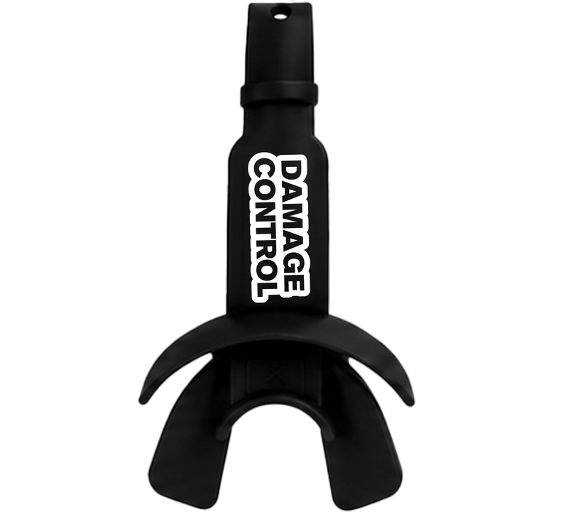 Black Lip Guard with Permanent Strap
