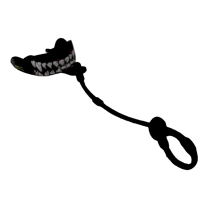 Black Helmet Strap Attachment