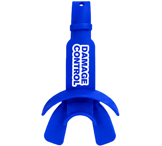 Blue Lip Guard with Permanent Strap