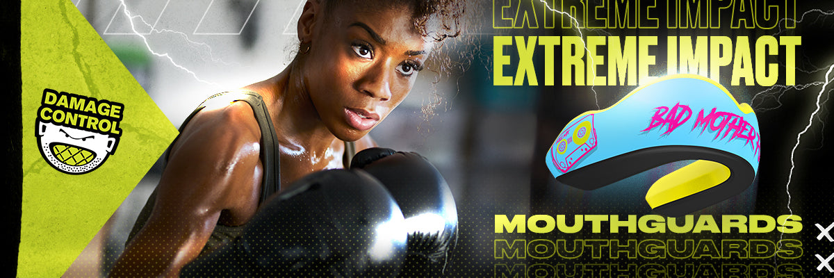 Banner promoting extreme impact mouth guards