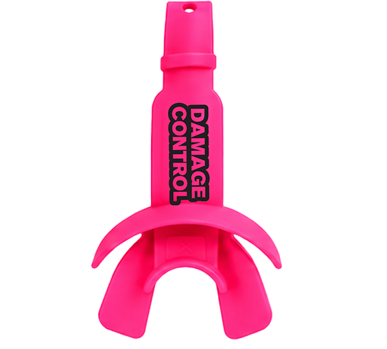 Hot Pink Lip Guard with Permanent Strap