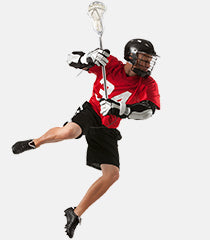 Hockey player wearing a mouthguard