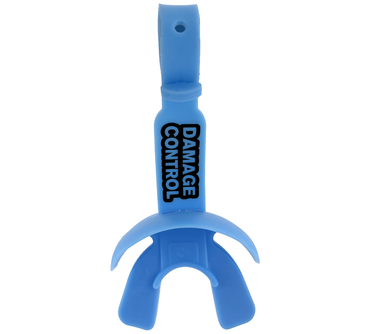 Light   Blue Football Lip Guard with Permanent Strap