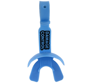 Light   Blue Football Lip Guard with Permanent Strap