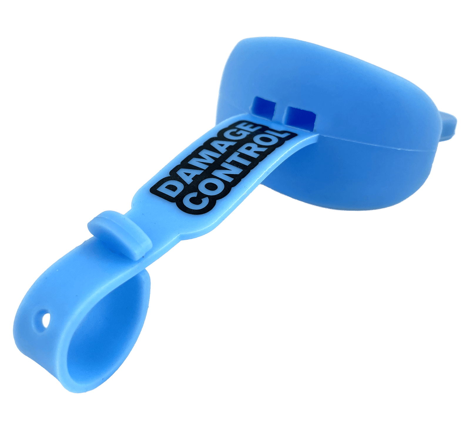 Sky Blue Football Lip Guard with Permanent Strap
