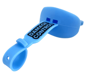 Sky Blue Football Lip Guard with Permanent Strap