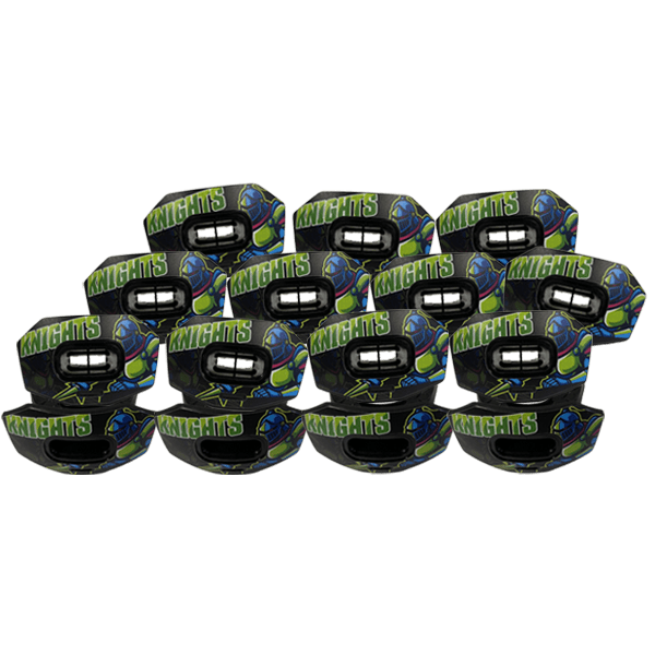 NS Lip Guard Team Designs with a Removable Strap 15 Lip Guards - Damage Control Mouthguards