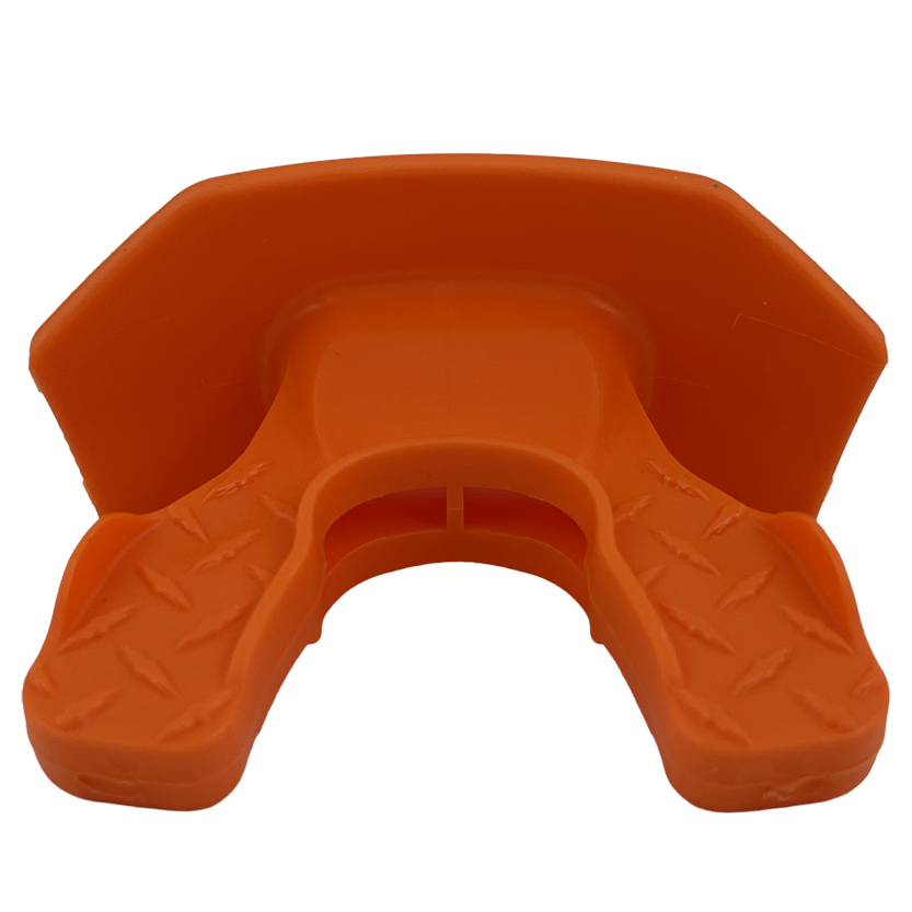 You Can't See Me Lip Guard Green Camo Orange Lip Guard-Damage Control Mouthguards