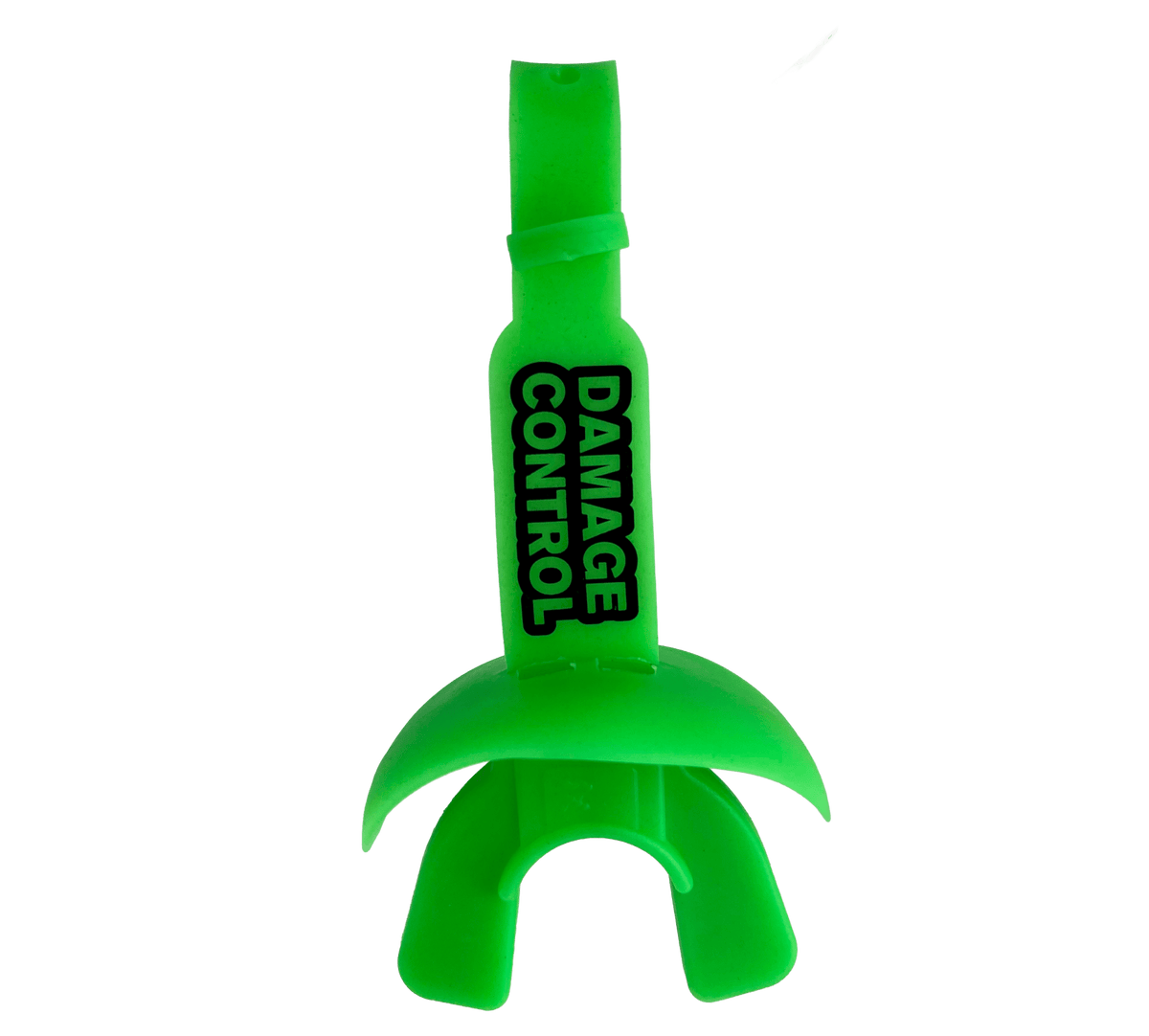 Neon Green Pacifier Mouthguard with Permanent Strap-Damage Control Mouthguards