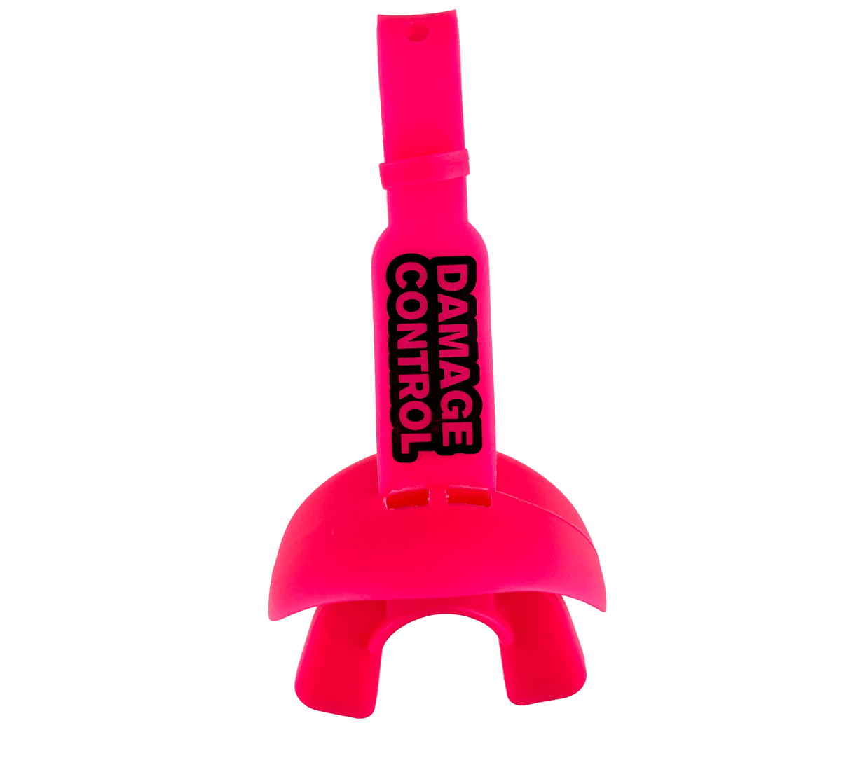 Hot Pink Lip Guard with Permanent Strap - Damage Control Mouthguards
