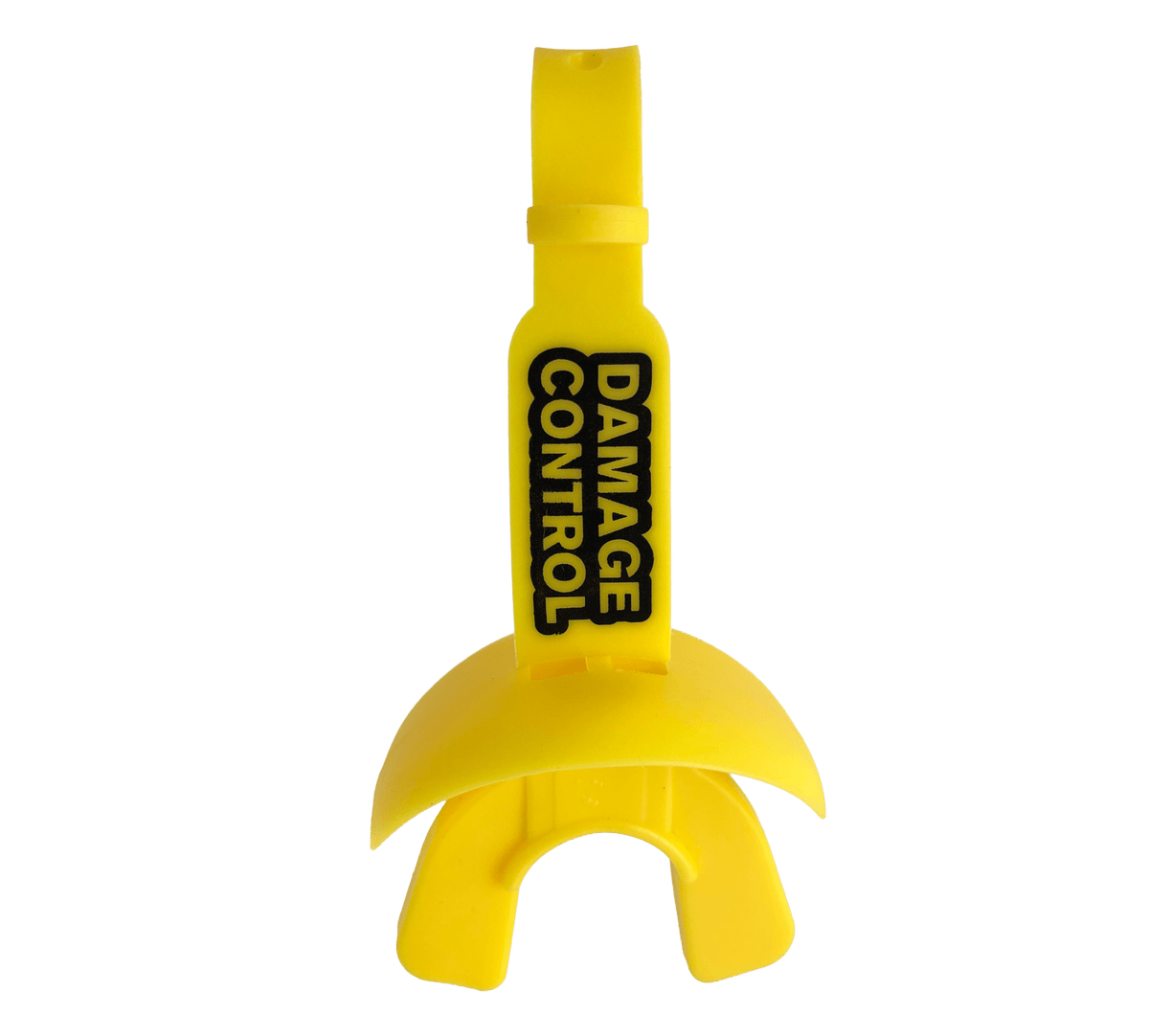 Yellow Pacifier Lip Guard with permanent strap
