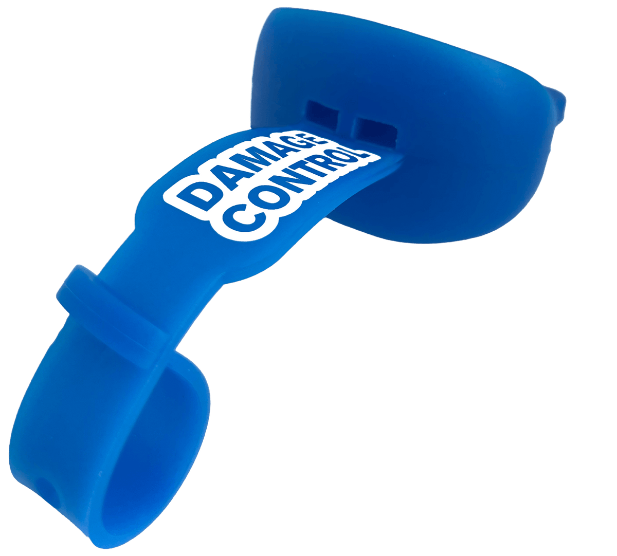 Blue Lip Guard with Permanent Strap-Damage Control Mouthguards