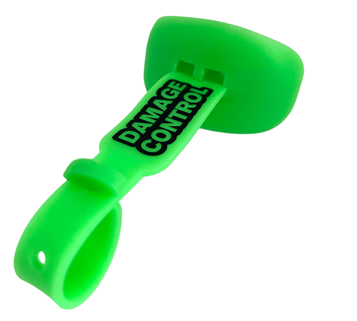 Neon Green Pacifier Mouthguard with Permanent Strap-Damage Control Mouthguards