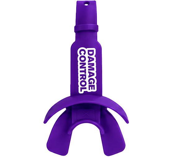 Purple Lip Guard with Permanent Strap