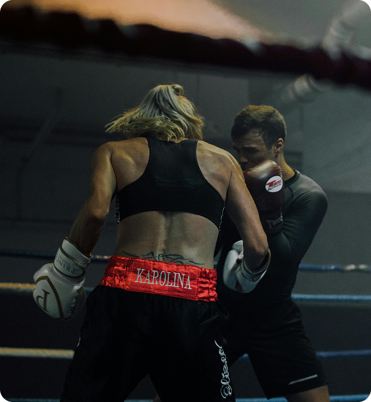 man and women Sparing 