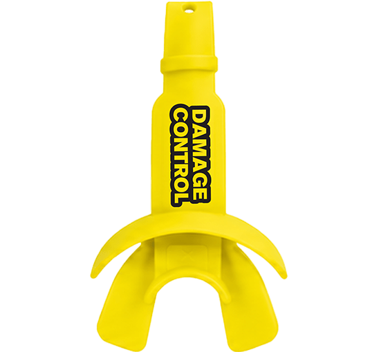 Yellow Lip Guard with Permanent Strap