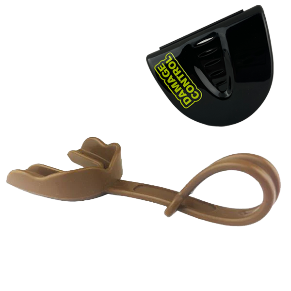 Football Mouthpiece w/Strap and Case - Damage Control Mouthguards