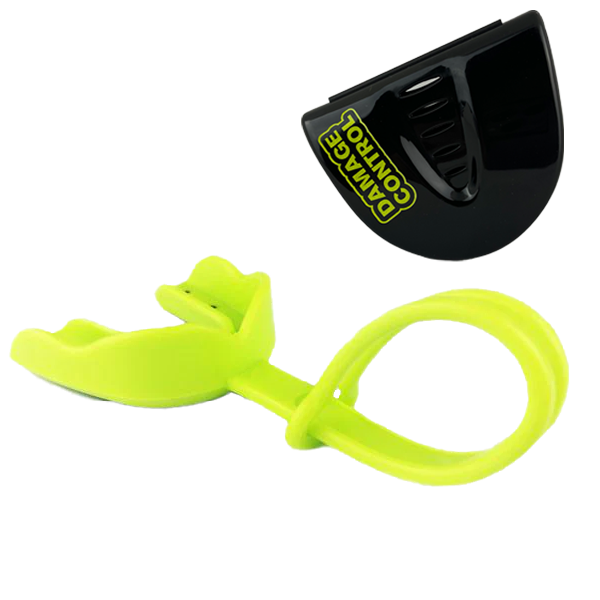 Football Mouthpiece w/Strap and Case - Damage Control Mouthguards